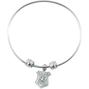 Police Dept Officer Detective Constable Badge Bangle Jewelry